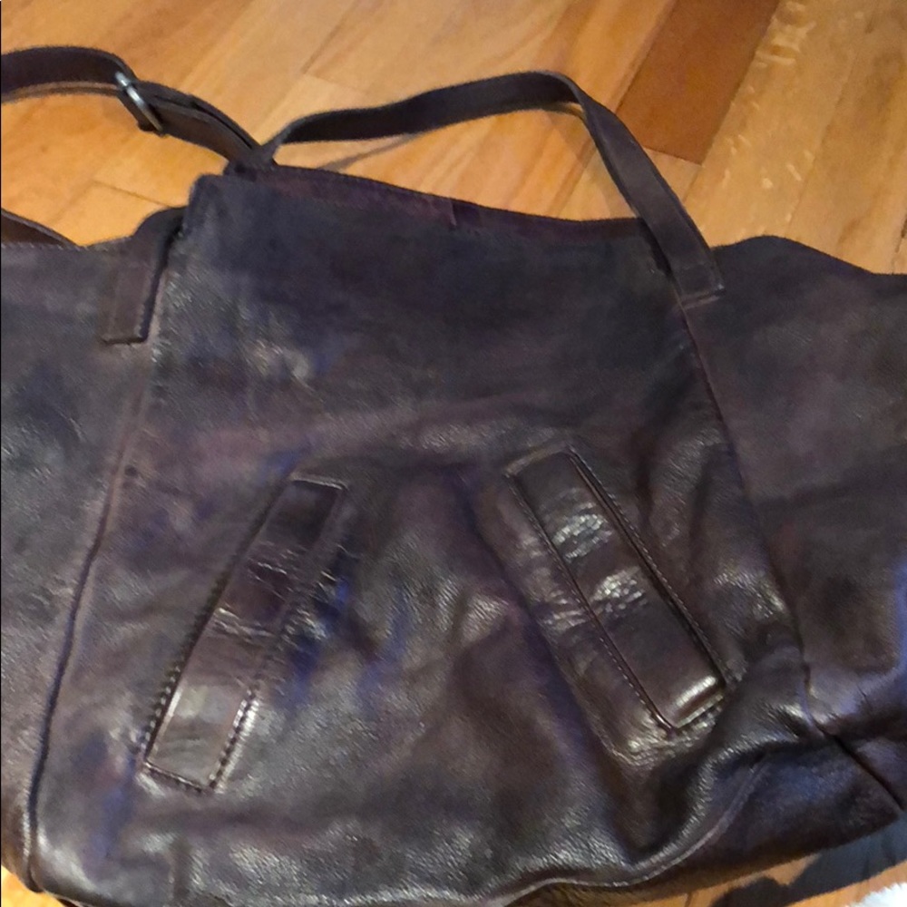 Free people dark plum distressed leather